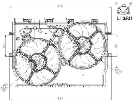 NRF Hűtőventillátor motor 47945_NRF