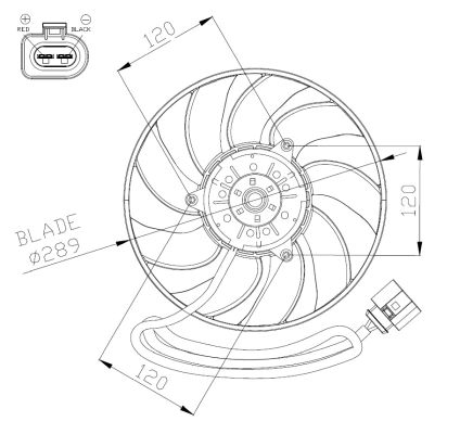 NRF Hűtőventillátor motor 47946_NRF