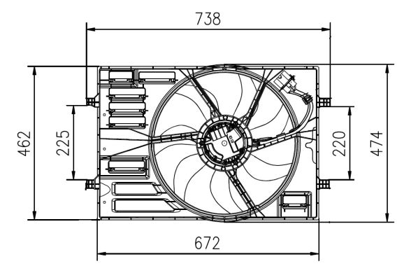 NRF Hűtőventillátor motor 47950_NRF