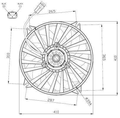 NRF Hűtőventillátor motor 47962_NRF