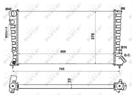 NRF Vízhűtő 58189A_NRF