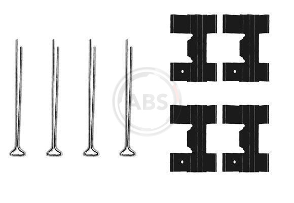 ABS Tartozékkészlet, tárcsafékbetét 0951Q_ABS