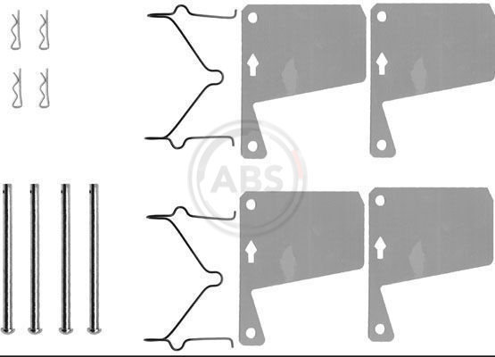 ABS Tartozékkészlet, tárcsafékbetét 0960Q_ABS