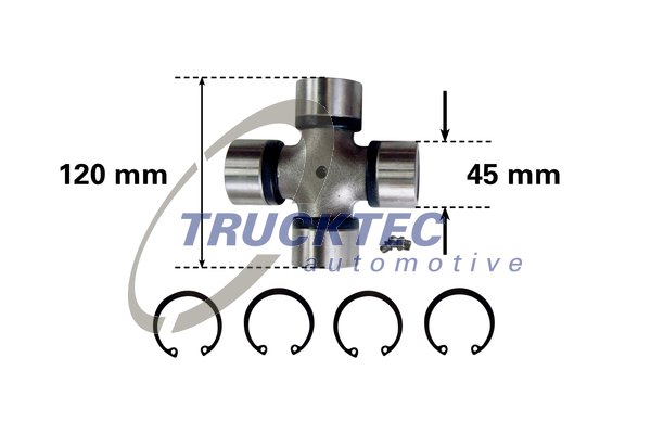 TRUCKTEC Kardánkereszt 01.34.012