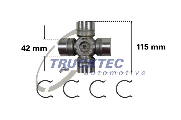 TRUCKTEC Kardánkereszt 02.34.013