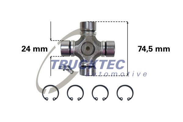 TRUCKTEC Kardánkereszt 02.34.053