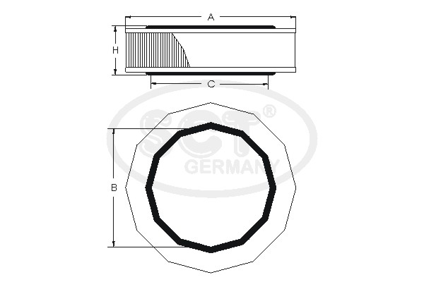 SCT Germany Levegőszűrő SB993_SCT