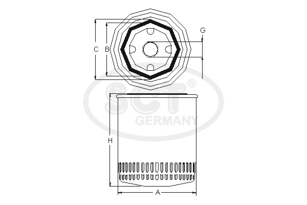 SCT Germany Olajszűrő SM188_SCT