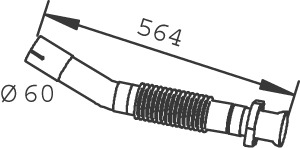 DINEX Kipufogócső 53108_DIN