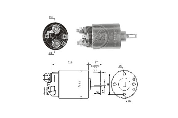 ERA OE Önindító bendix ZM785_ERO