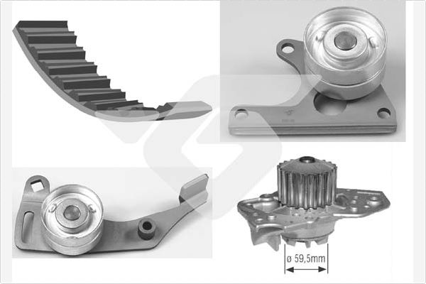 HUTCHINSON Vezérműszíjkészlet vízpumpával KH06WP01_HUT