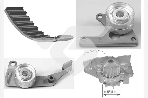 HUTCHINSON Vezérműszíjkészlet vízpumpával KH06WP12_HUT