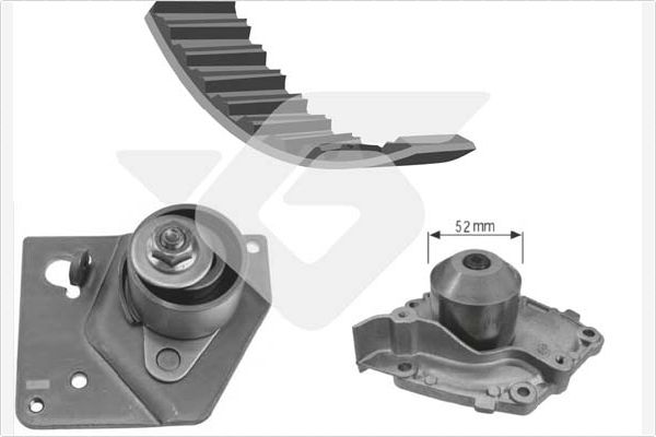 HUTCHINSON Vezérműszíjkészlet vízpumpával KH235WP62_HUT