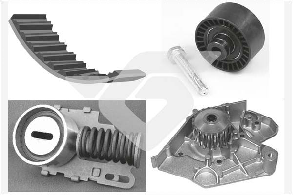 HUTCHINSON Vezérműszíjkészlet vízpumpával KH28WP18_HUT