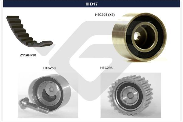 HUTCHINSON Vezérműszíj készlet KH317_HUT