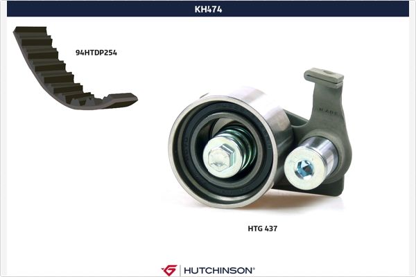 HUTCHINSON Vezérműszíj készlet KH474_HUT