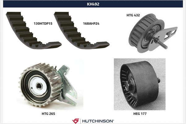 HUTCHINSON Vezérműszíj készlet KH492_HUT