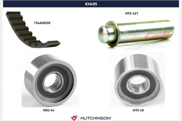 HUTCHINSON Vezérműszíj készlet KH495_HUT