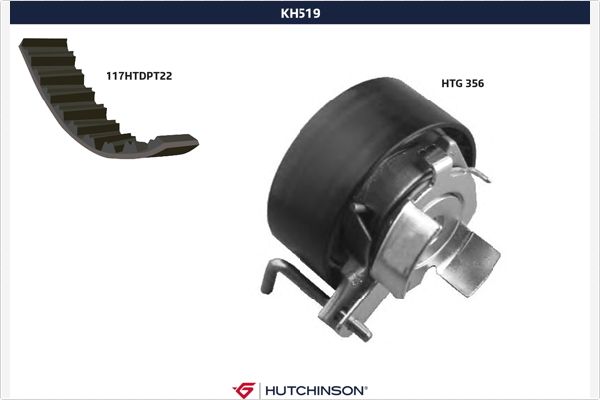 HUTCHINSON Vezérműszíj készlet KH519_HUT