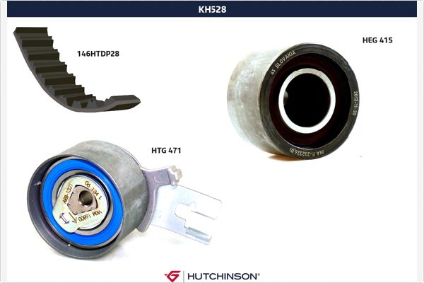 HUTCHINSON Vezérműszíj készlet KH528_HUT