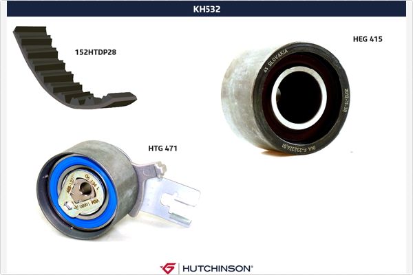 HUTCHINSON Vezérműszíj készlet KH532_HUT