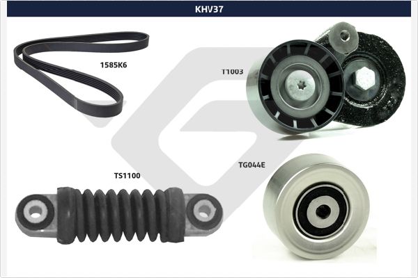 HUTCHINSON Hosszbordásszíj készlet KHV37_HUT