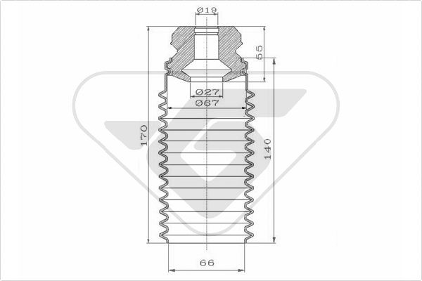 HUTCHINSON Lengéscsillapító porvédő+ütköz KP052_HUT