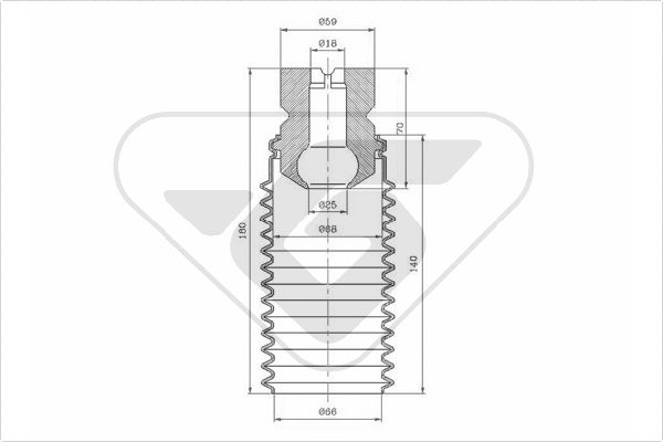 HUTCHINSON Lengéscsillapító porvédő+ütköz KP056_HUT