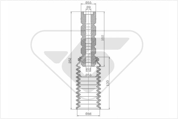 HUTCHINSON Lengéscsillapító porvédő+ütköz KP062_HUT