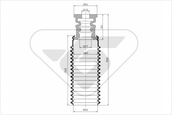 HUTCHINSON Lengéscsillapító porvédő+ütköz KP070_HUT