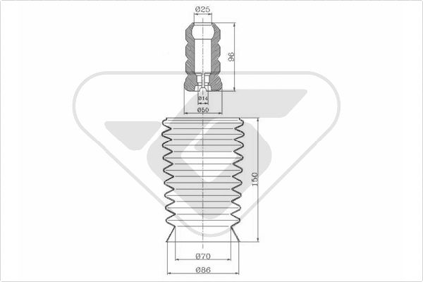 HUTCHINSON Lengéscsillapító porvédő+ütköz KP071_HUT