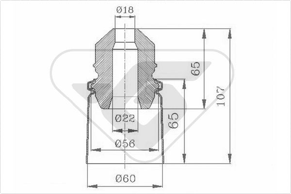 HUTCHINSON Lengéscsillapító porvédő+ütköz KP074_HUT