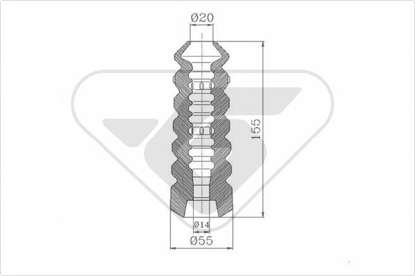 HUTCHINSON Lengéscsillapító porvédő+ütköz KP075_HUT