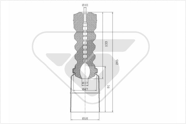 HUTCHINSON Lengéscsillapító porvédő+ütköz KP077_HUT