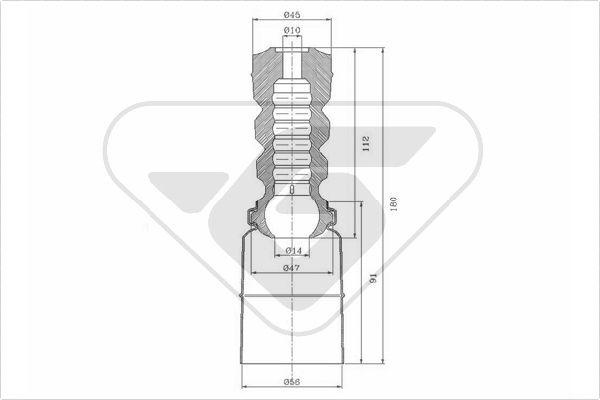 HUTCHINSON Lengéscsillapító porvédő+ütköz KP078_HUT