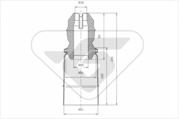 HUTCHINSON Lengéscsillapító porvédő+ütköz KP080_HUT