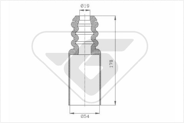 HUTCHINSON Lengéscsillapító porvédő+ütköz KP085_HUT