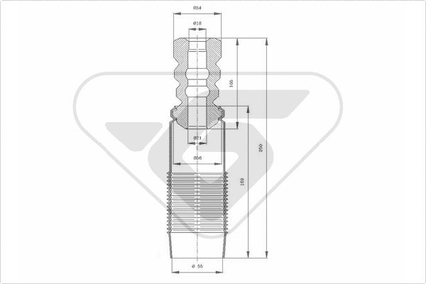 HUTCHINSON Lengéscsillapító porvédő+ütköz KP088_HUT