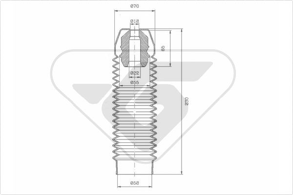 HUTCHINSON Lengéscsillapító porvédő+ütköz KP091_HUT