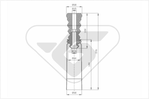 HUTCHINSON Lengéscsillapító porvédő+ütköz KP092_HUT