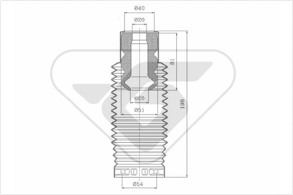 HUTCHINSON Lengéscsillapító porvédő+ütköz KP095_HUT