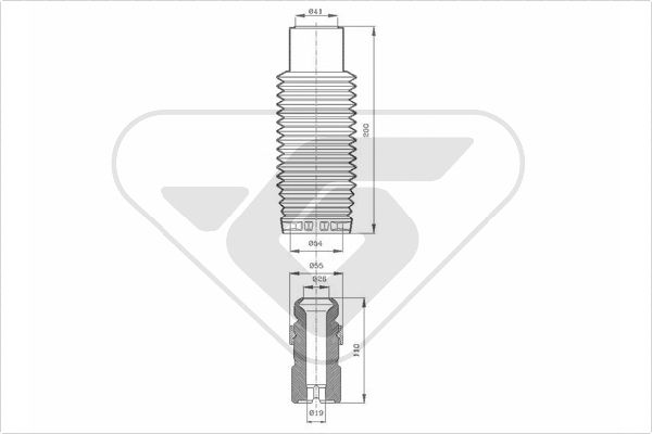 HUTCHINSON Lengéscsillapító porvédő+ütköz KP096_HUT