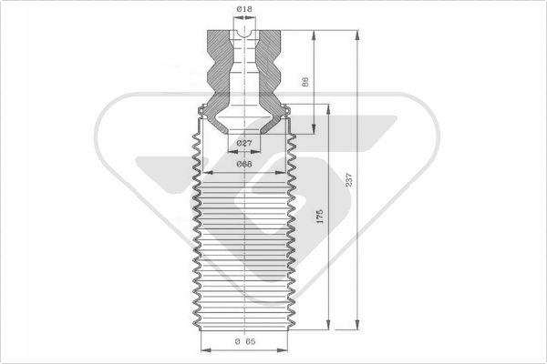 HUTCHINSON Lengéscsillapító porvédő+ütköz KP098_HUT