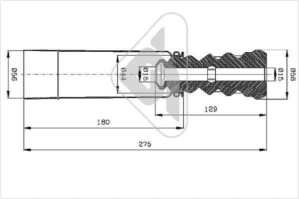 HUTCHINSON Lengéscsillapító porvédő+ütköz KP102_HUT