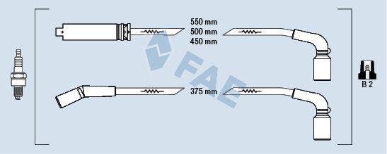 FAE Gyújtókábel készlet 83562_FAE