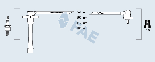 FAE Gyújtókábel készlet 83581_FAE