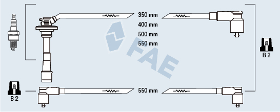 FAE Gyújtókábel készlet 83585_FAE