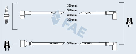 FAE Gyújtókábel készlet 83850_FAE