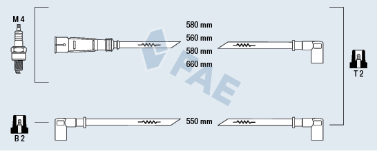 FAE Gyújtókábel készlet 85020_FAE