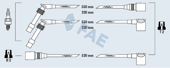 FAE Gyújtókábel készlet 85087_FAE